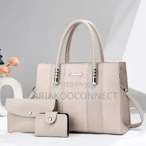 Linen-Texture Handbag Set
