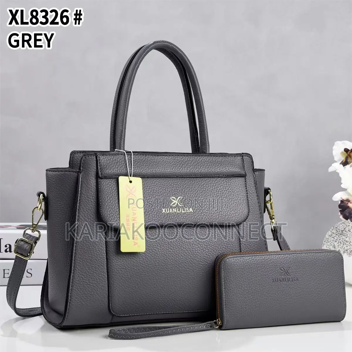 Pebbled Handbag Set