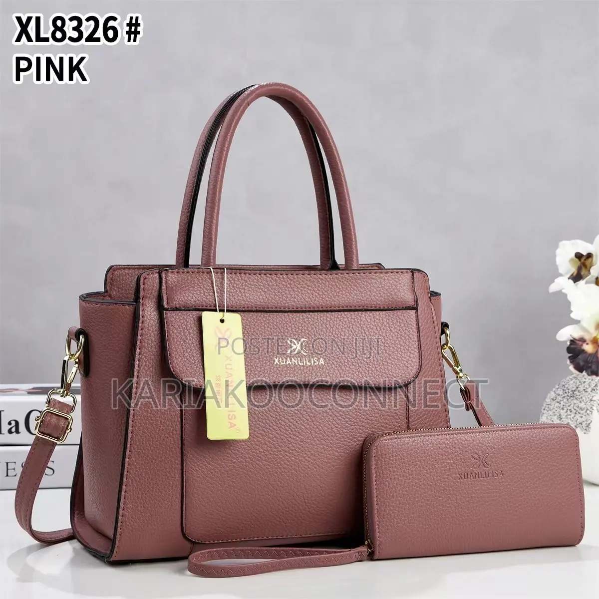 Pebbled Handbag Set
