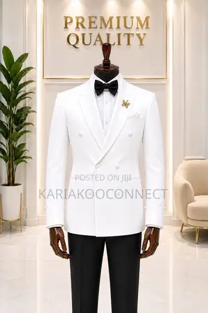 Men's White Tuxedo – Double-Breasted