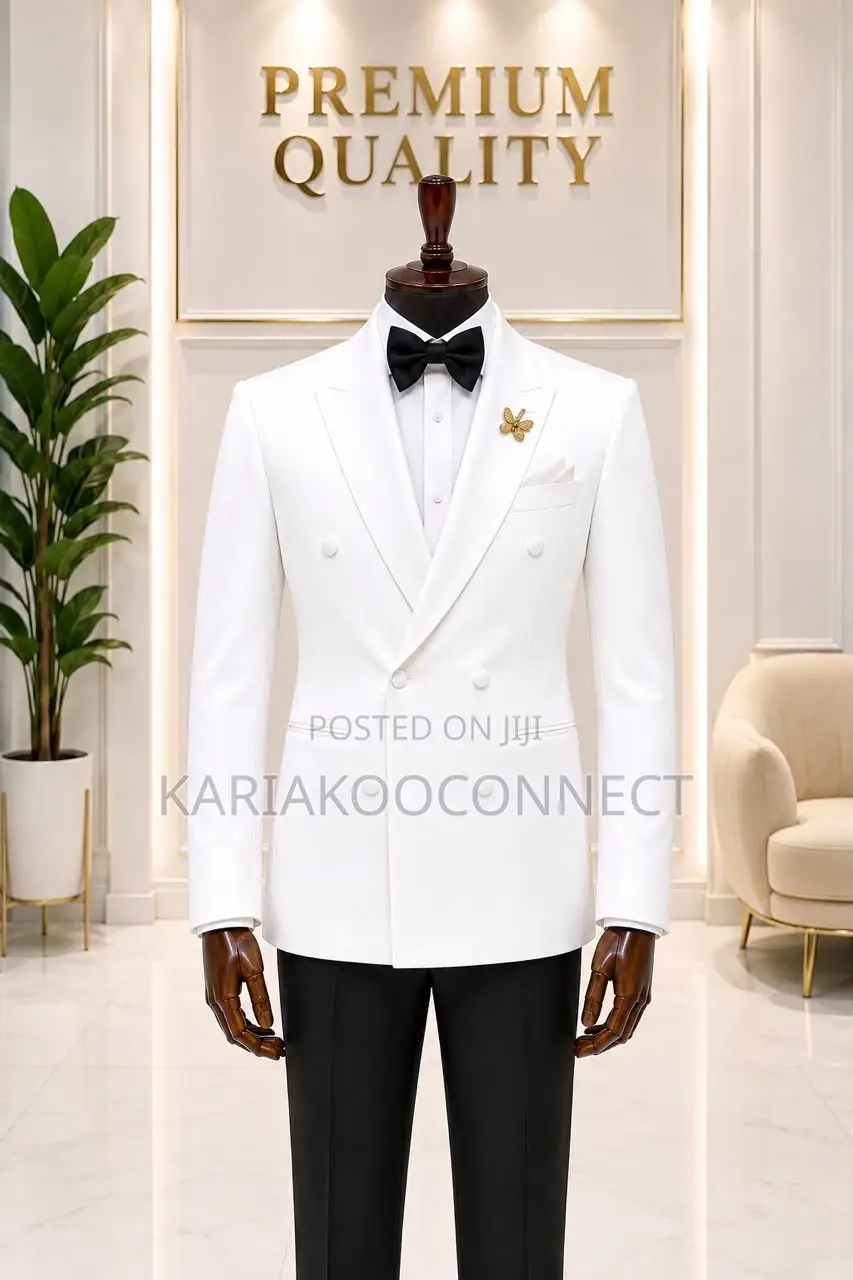 Men's White Tuxedo – Double-Breasted