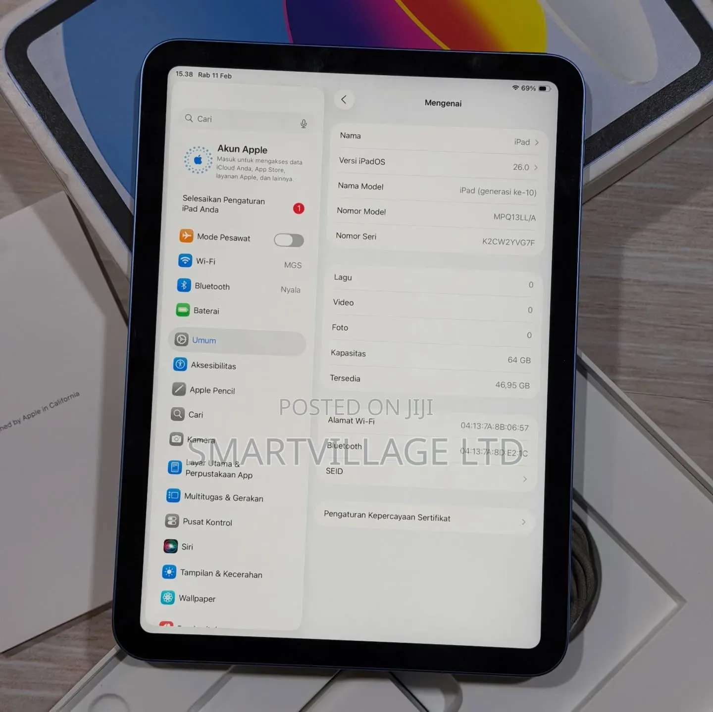 New Apple iPad (2025) 256 GB Blue