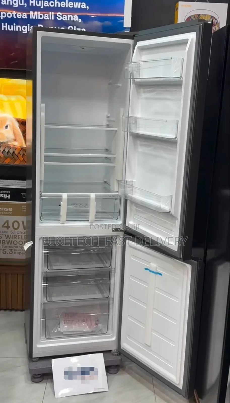 TCL 256L Double Door Fridge Freezer – A+ Combi Refrigerator