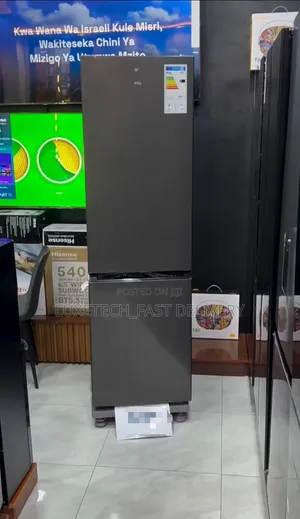 TCL Double Door Fridge Freezer 256 Litres – A+ Combi Refrigerator