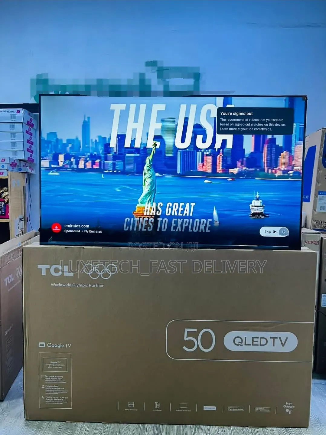 TCL 50" T6D QLED Smart Google TV – Dolby Vision, Atmos, HDR10+ 2026