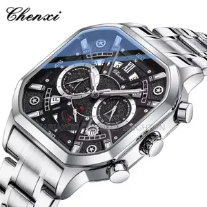 Silver Metallic Multi-Function Chronograph Watch