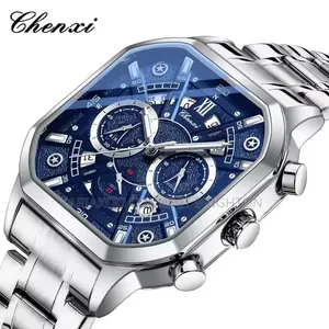Silver Metallic Multi-Function Chronograph Watch