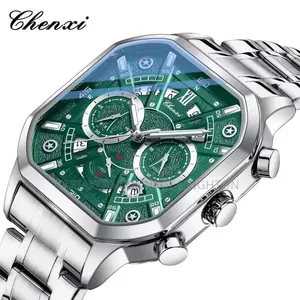 Silver Metallic Multi-Function Chronograph Watch