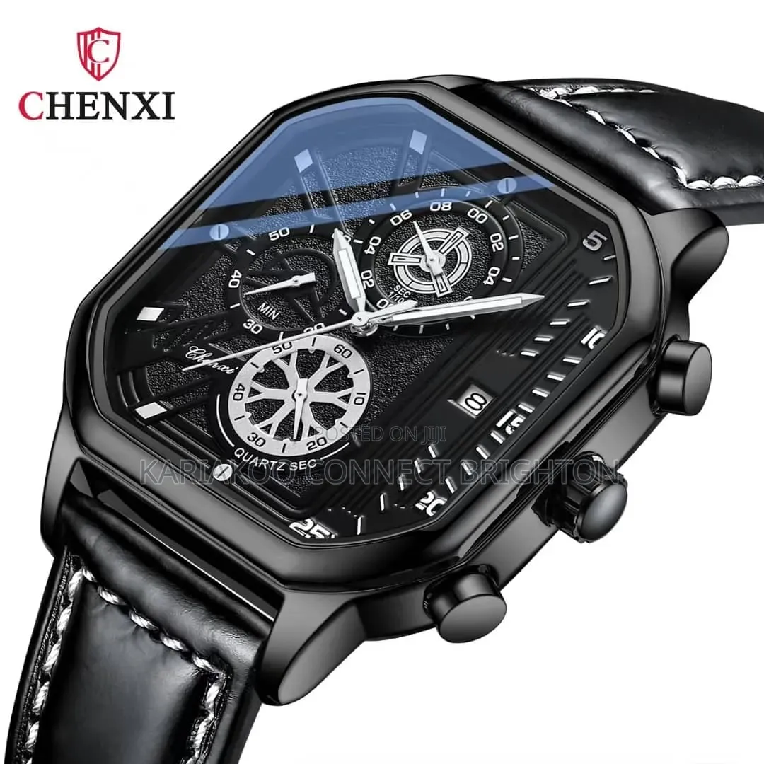Black Stainless Steel Multi-Function Chronograph Watch