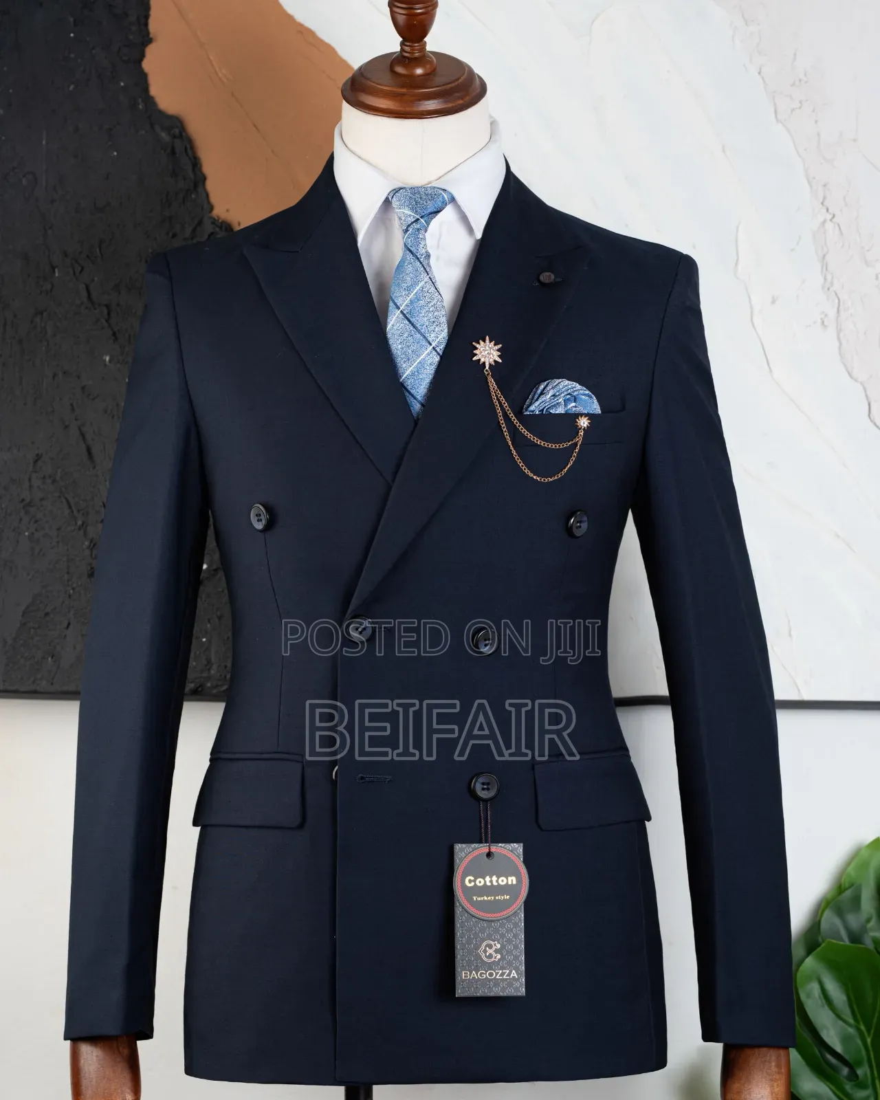 Suti Double Breasted Dark Blue