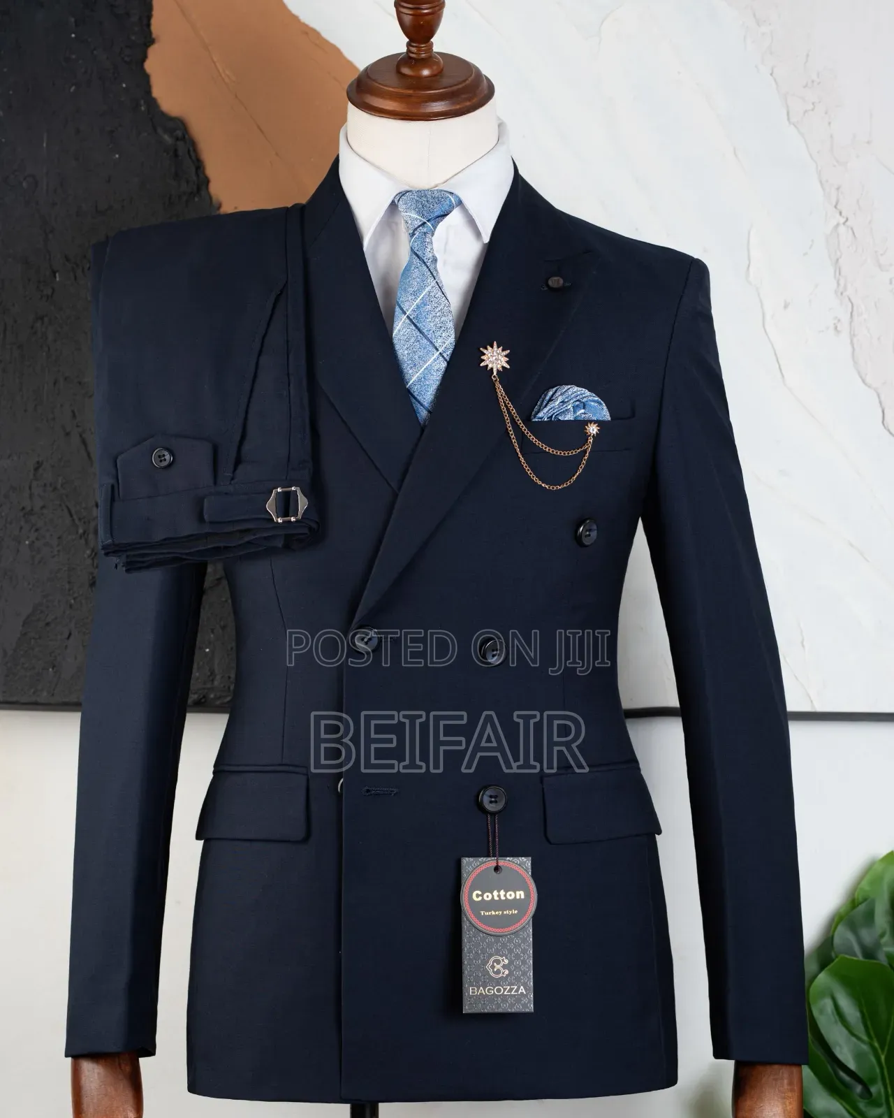Suti Double Breasted Dark Blue