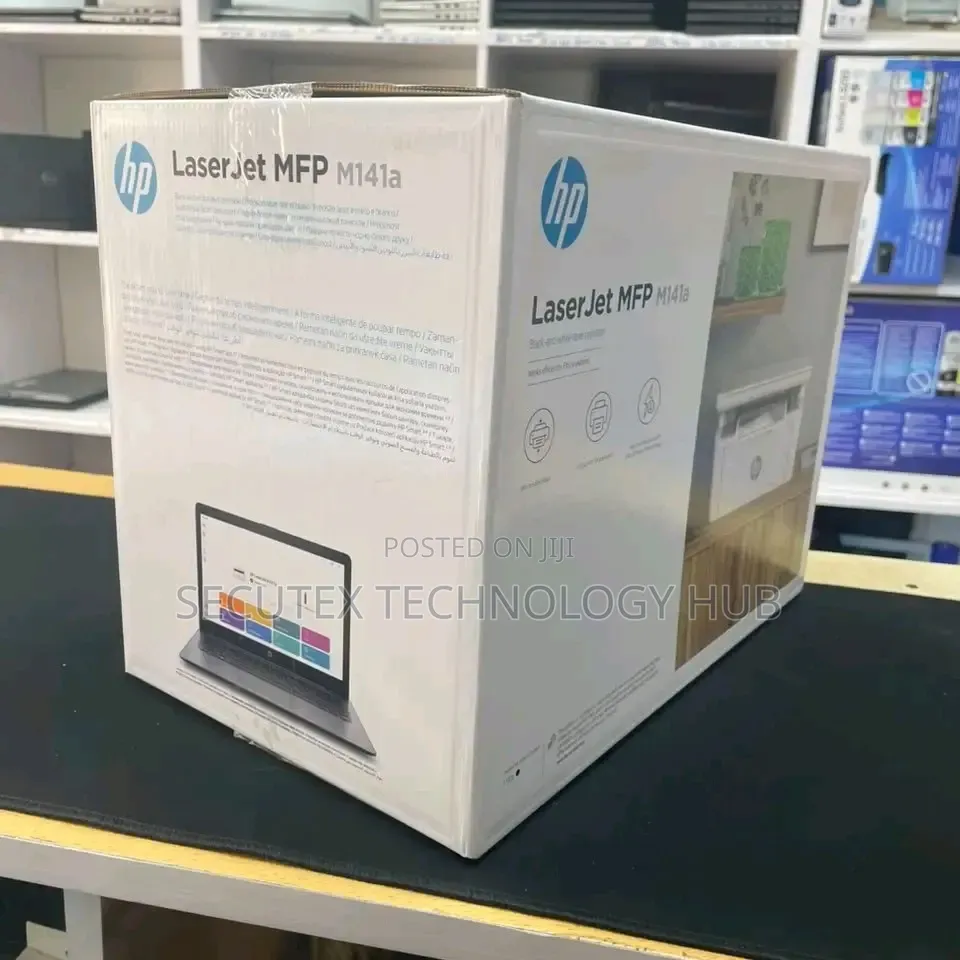 HP LaserJet MFP 141a Supports Copying, Scanning, and Printing.