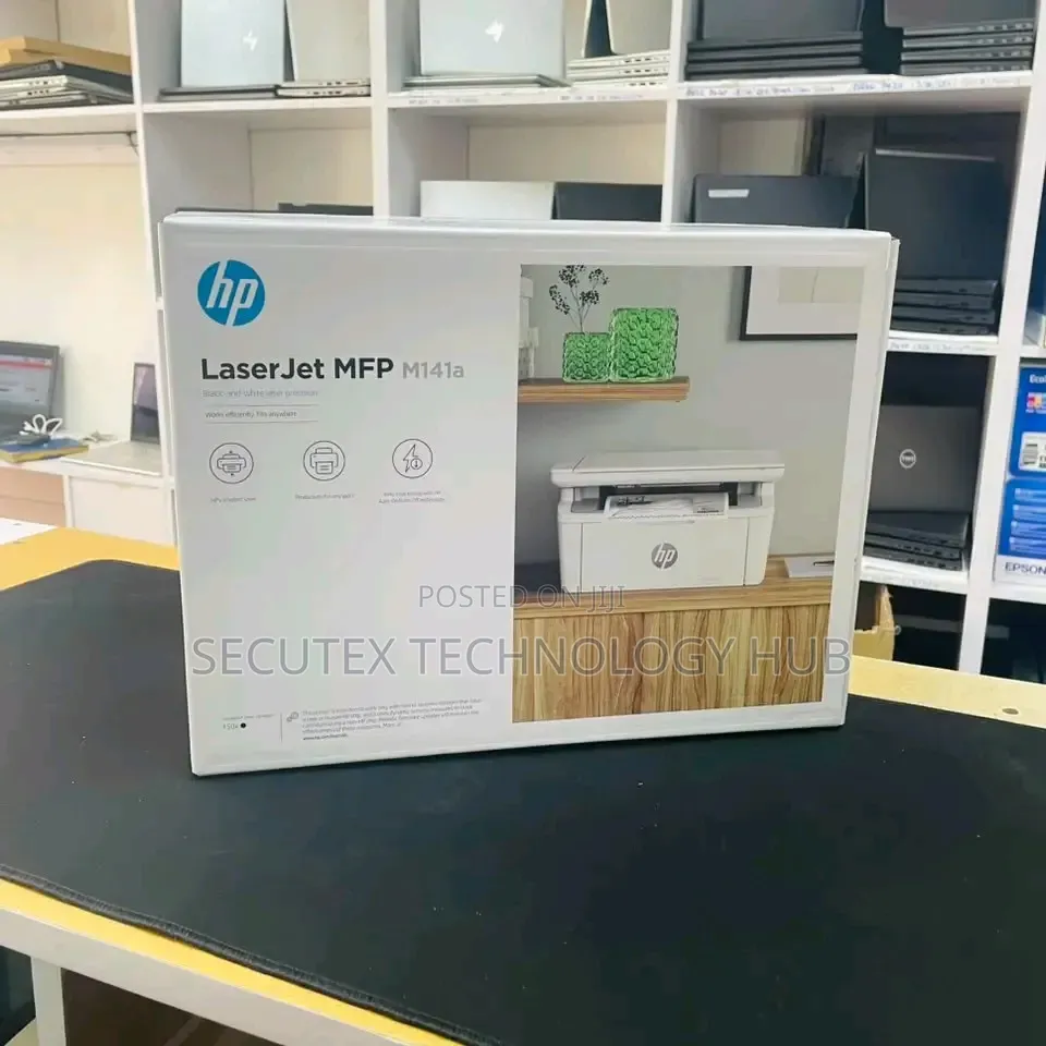HP LaserJet MFP 141a Supports Copying, Scanning, and Printing.
