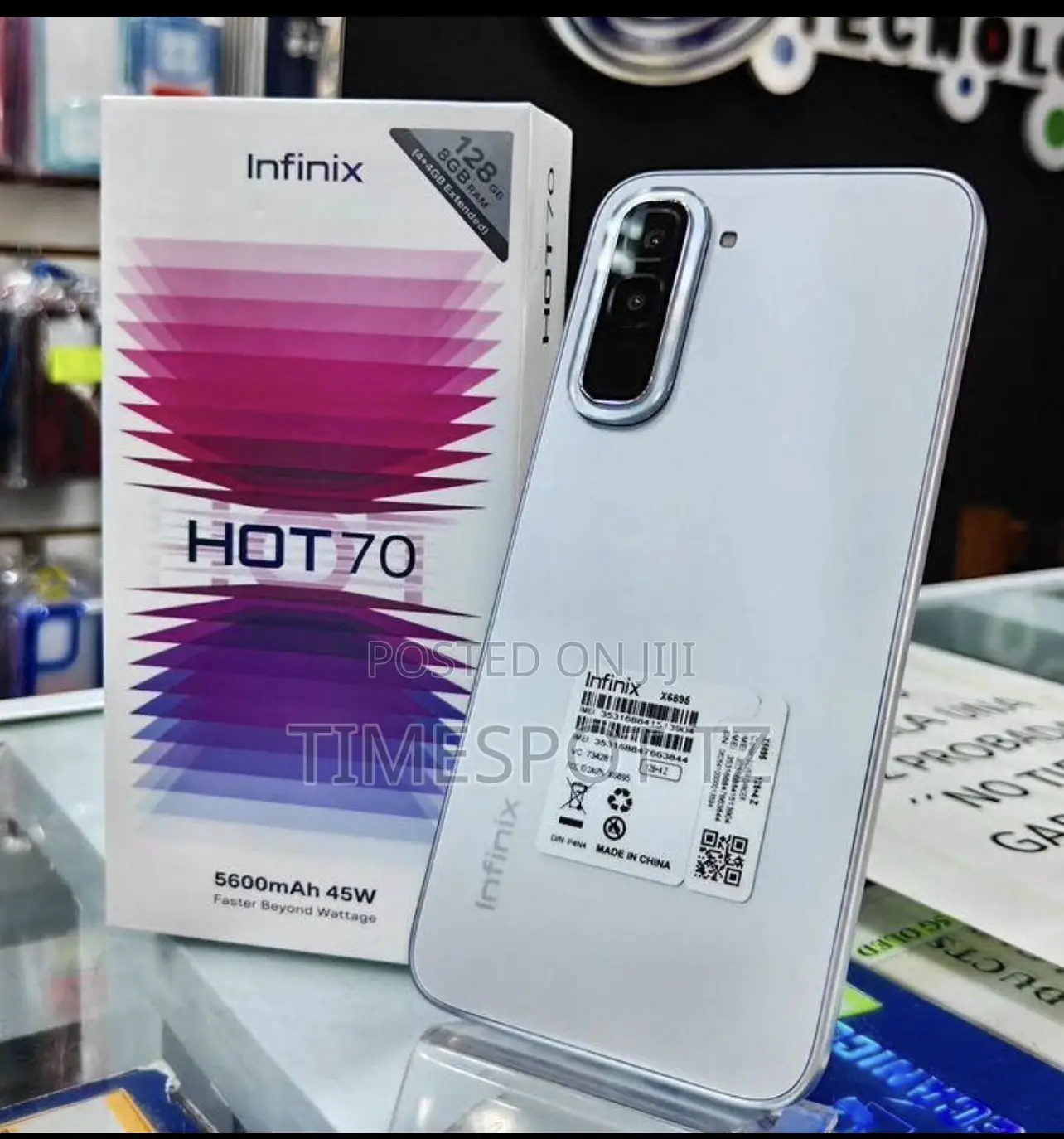 New Infinix Hot 70 128 GB Black