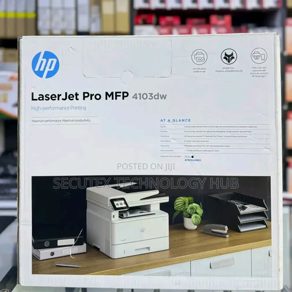 HP Color LaserJet Pro MFP 4103dw – Color WiFi Print Scanner Copier