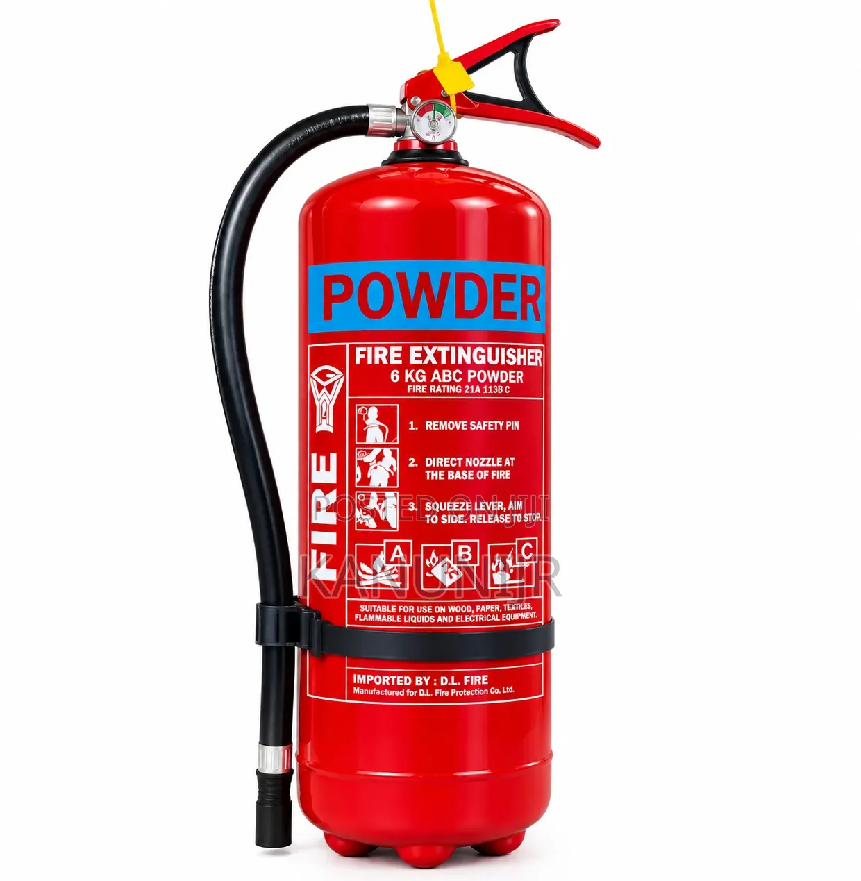 Fire Extinguisher 6kg Abc Powder -New +Warranty -Spanner & Fire