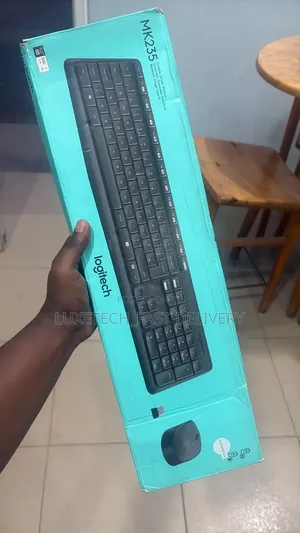 Logitech MK235 Wireless Keyboard + Mouse – Full Size, Spill Resistant