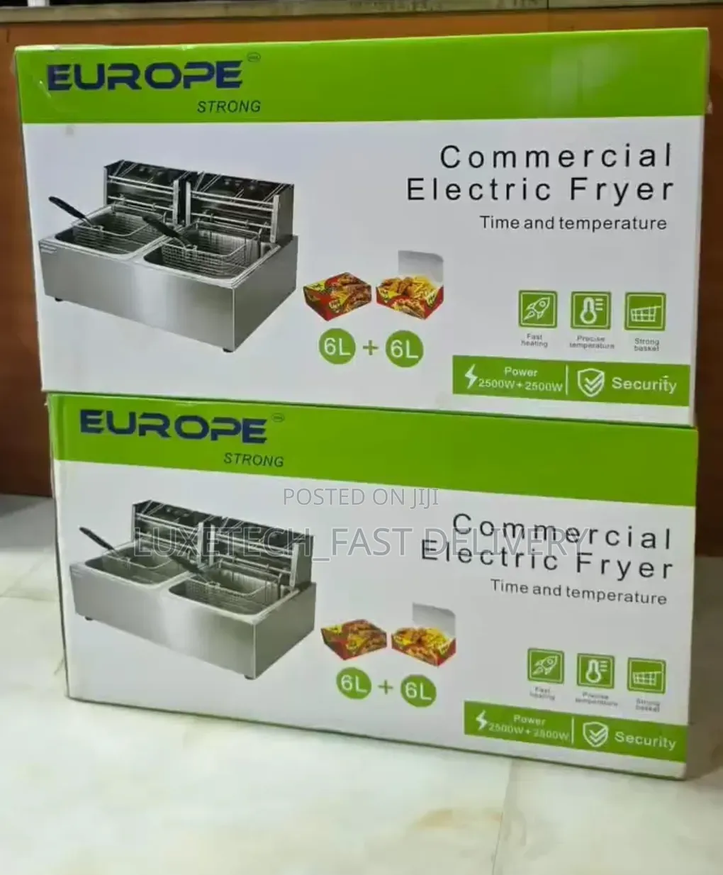 Europe Strong 12L Commercial Electric Deep Fryer – Dual Tank Machine