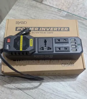 BYGD 200W Car Power Inverter – Converter With 4 USB + AC Socket