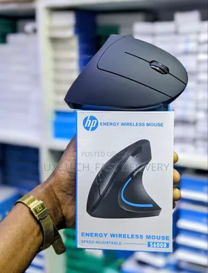HP S6000 Adjustable DPI Ergonomic Vertical Wireless Mouse Rechargeable
