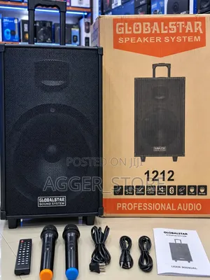 Globalstar 1212 Professional Rechargable Speaker With 2 Microphones