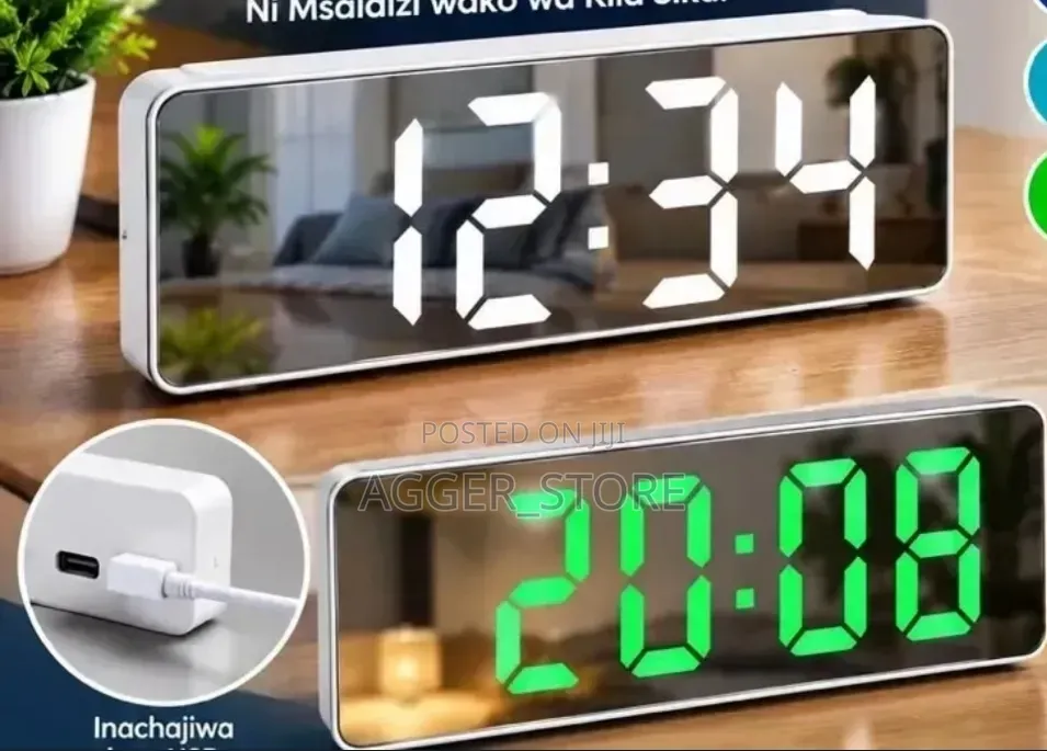 LED Mirror Digital Alarm Clock