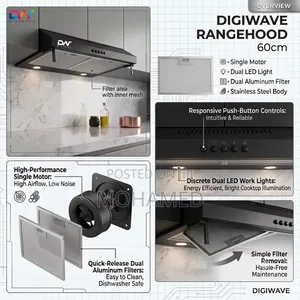 Digiwave Rangehood Cooker – 60cm Black