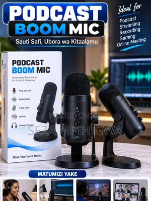 ​Podcast Boom Mic - Professional USB Microphone -