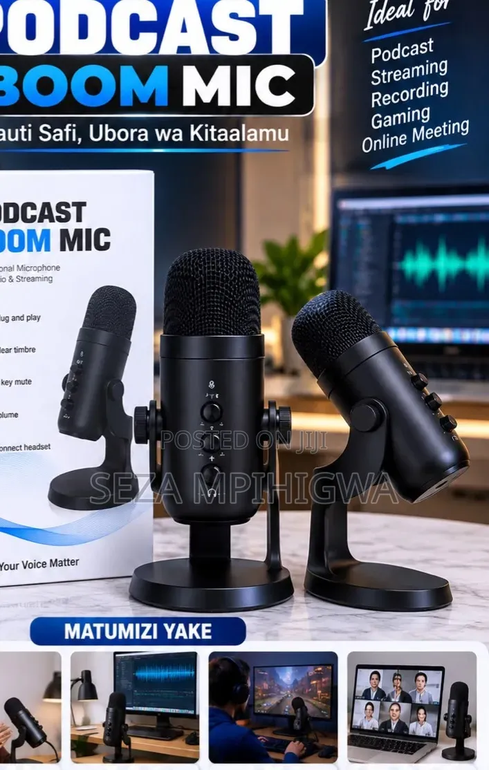 ​Podcast Boom Mic - Professional USB Microphone -