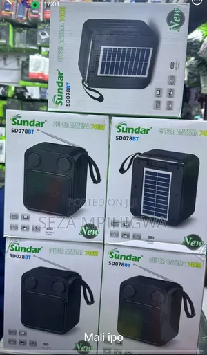 Sundar SD078BT Solar Powered Bluetooth Speaker FM Radio