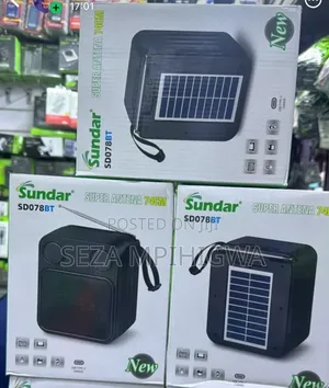 Sundar SD078BT Solar Powered Bluetooth Speaker FM Radio