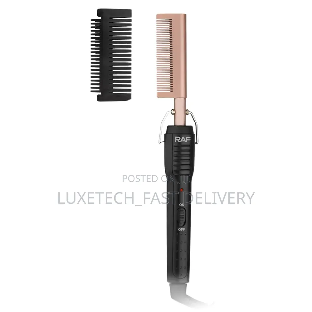 RAF R-599 Wired Hair Straightener Brush – 2-in-1 Ceramic Heated Comb
