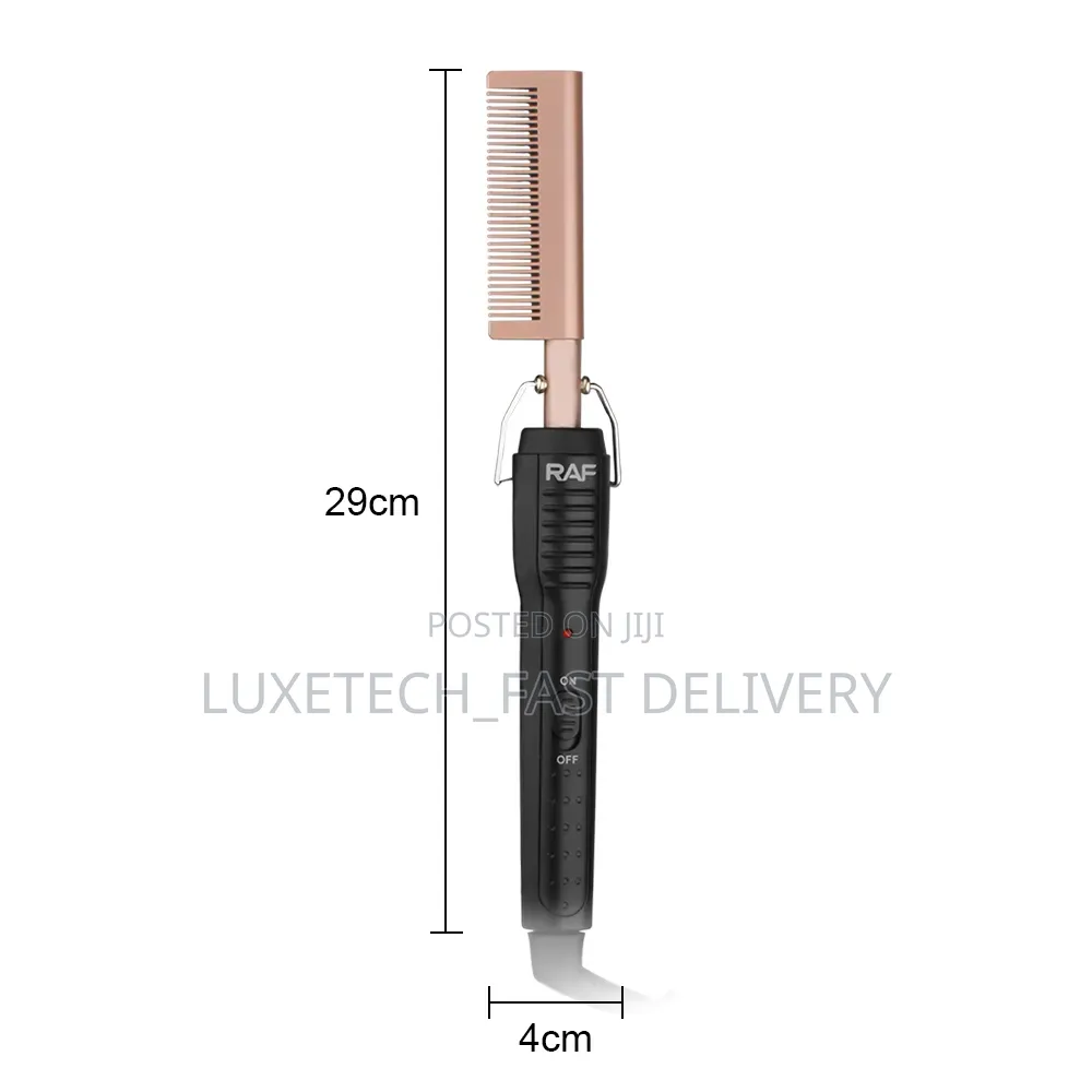 RAF R-599 Wired Hair Straightener Brush – 2-in-1 Ceramic Heated Comb