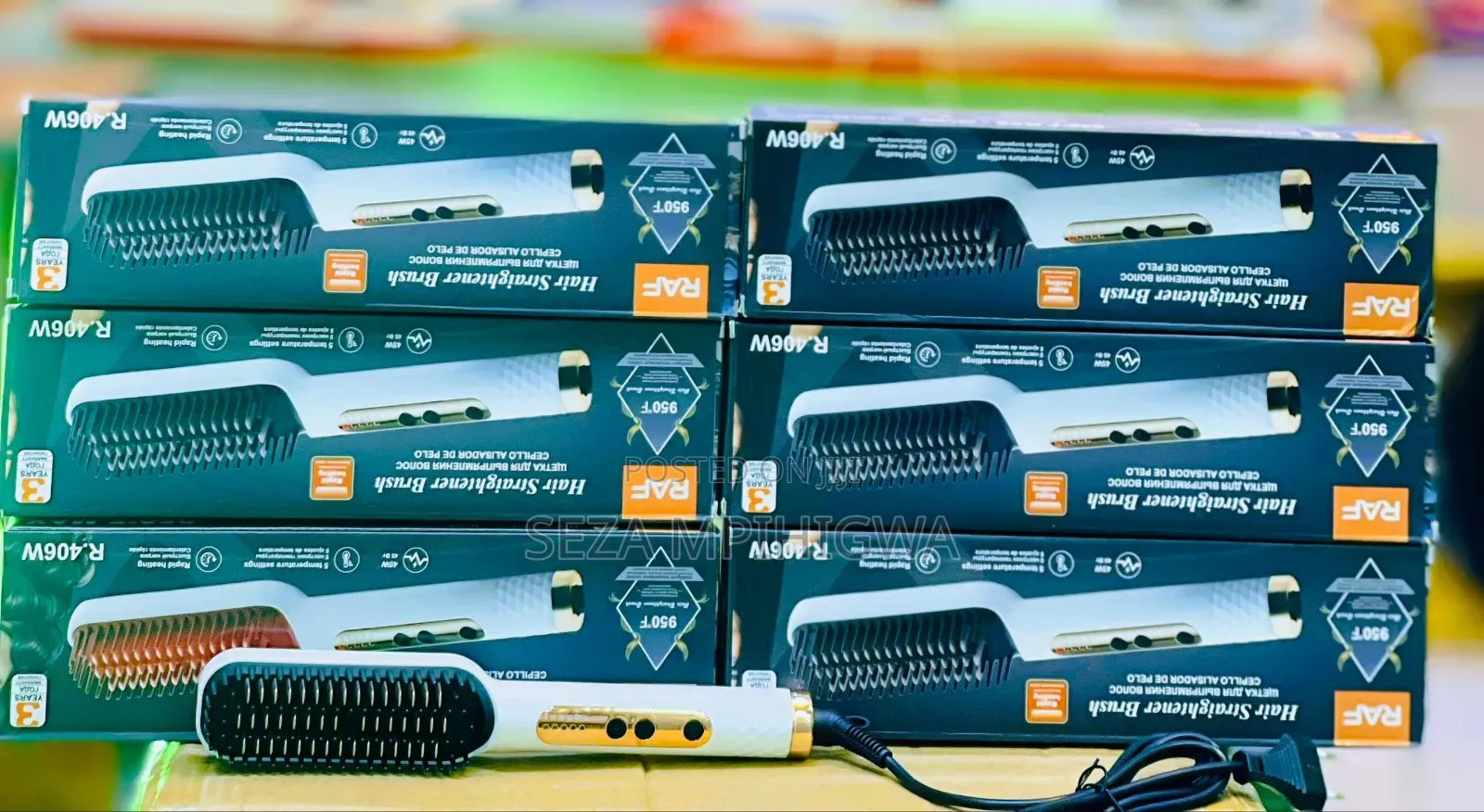 RAF Hair Straightener Brush (R.406W)