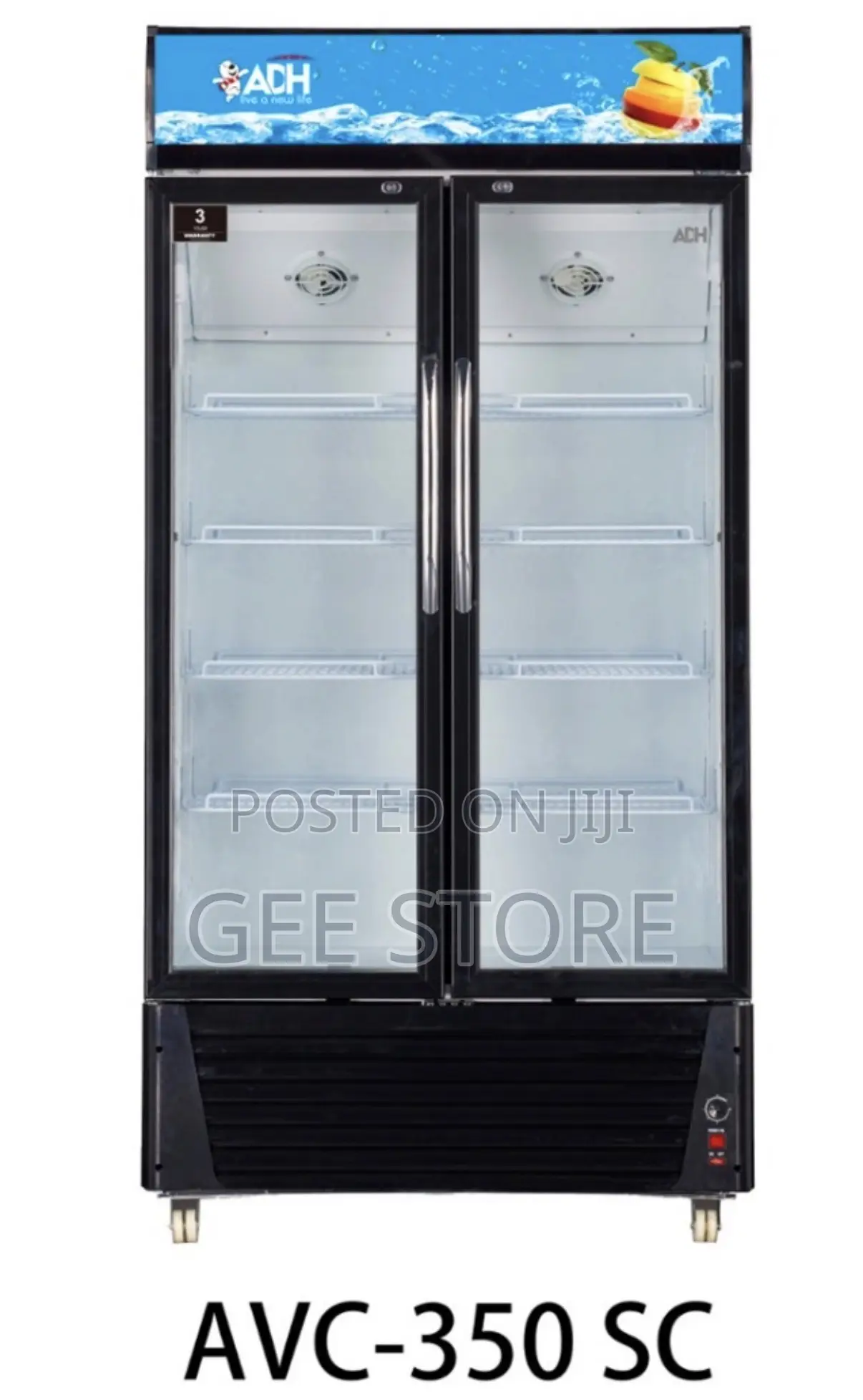 ADH Double Door Showcase Fridge (AVC-350 SC) 655litres