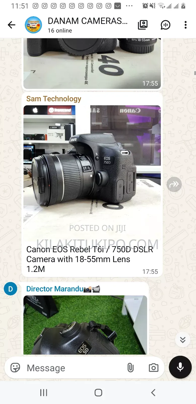 The Canon 750d With Lens 18-55mm