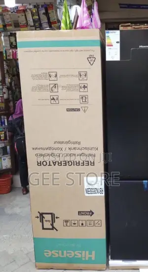 Black Double-Door Hisense Refrigerator Model RB1N265SEBN