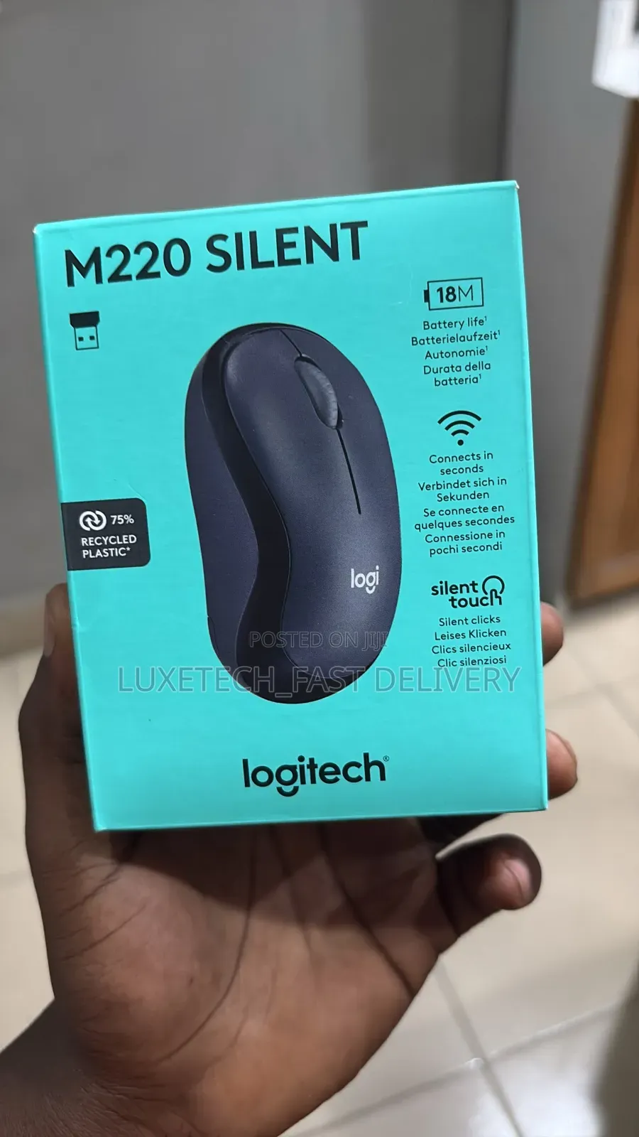 Logitech M220 Silent Wireless Mouse (Original) – Ambidextrous, 1000DPI