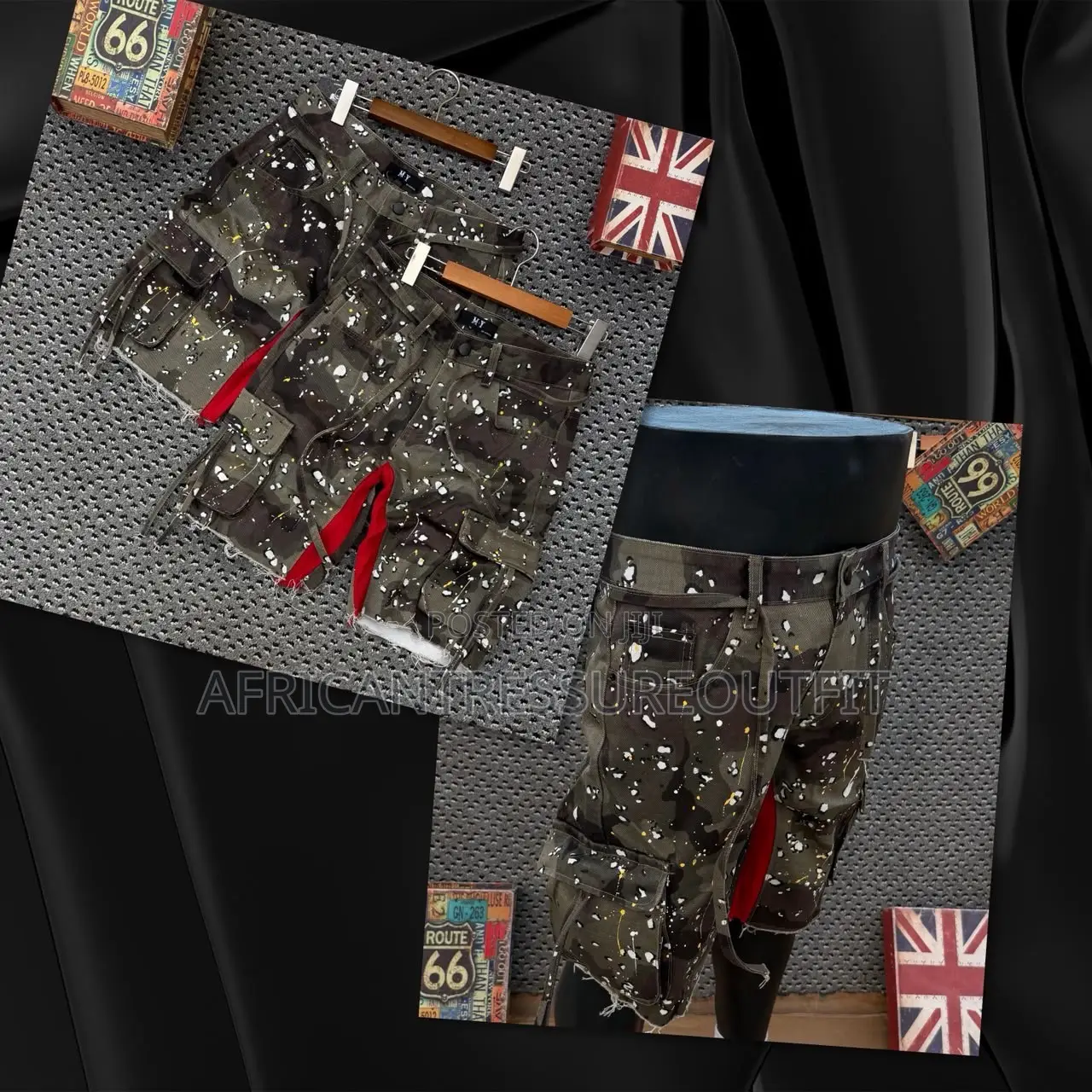 Camouflage Cargo Shorts Jeans Collection Available Size 30–36