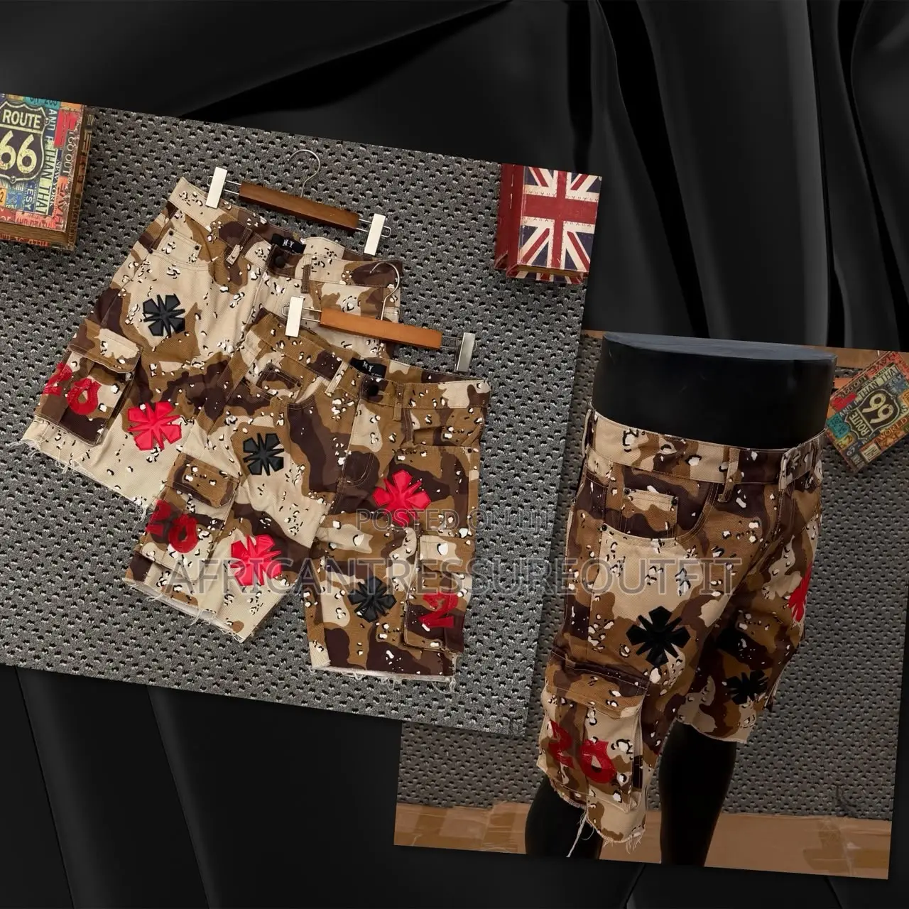 Camouflage Cargo Shorts Jeans Collection Available Size 30–36