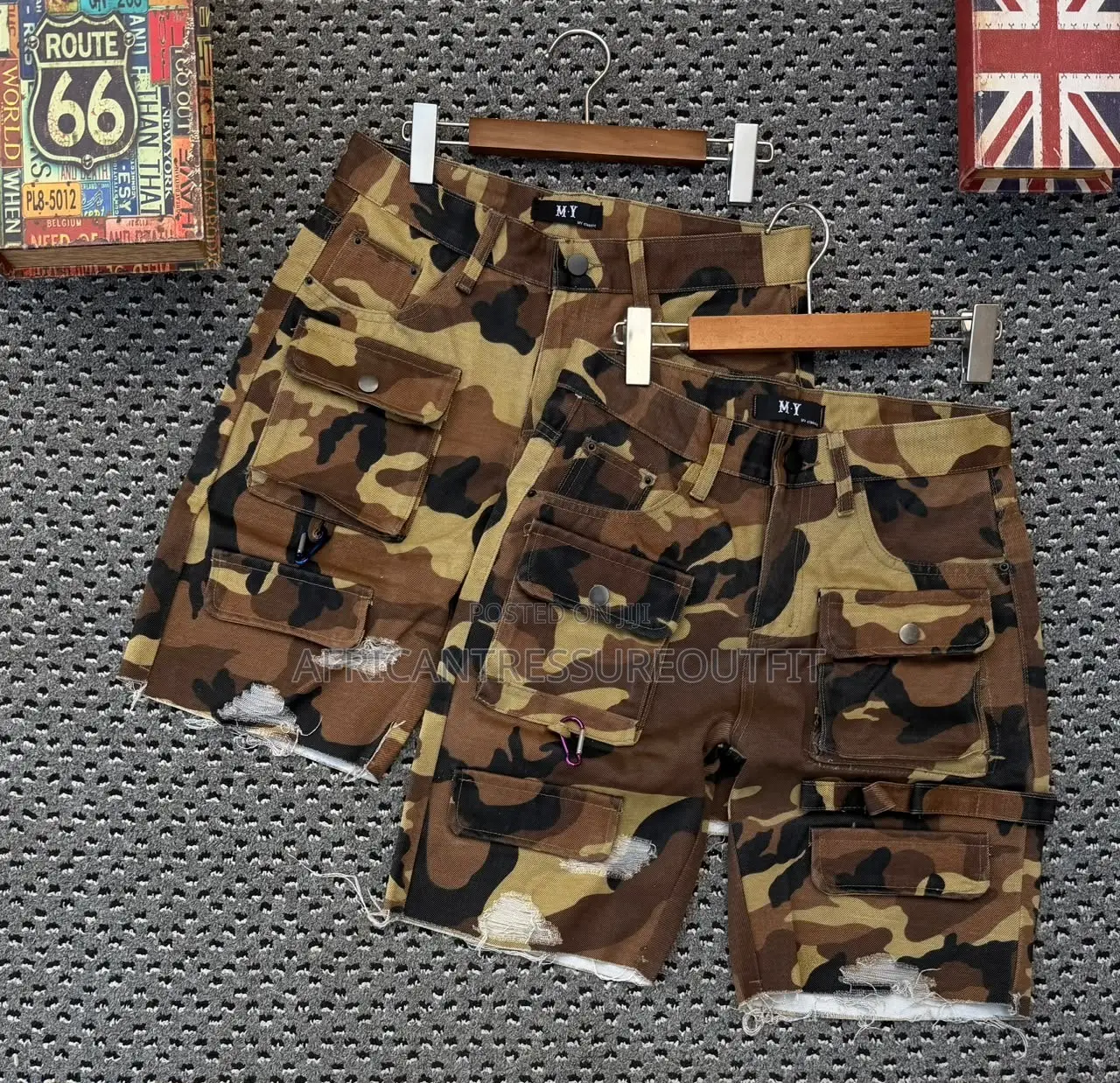 Camouflage Cargo Shorts Jeans Collection Available Size 30–36