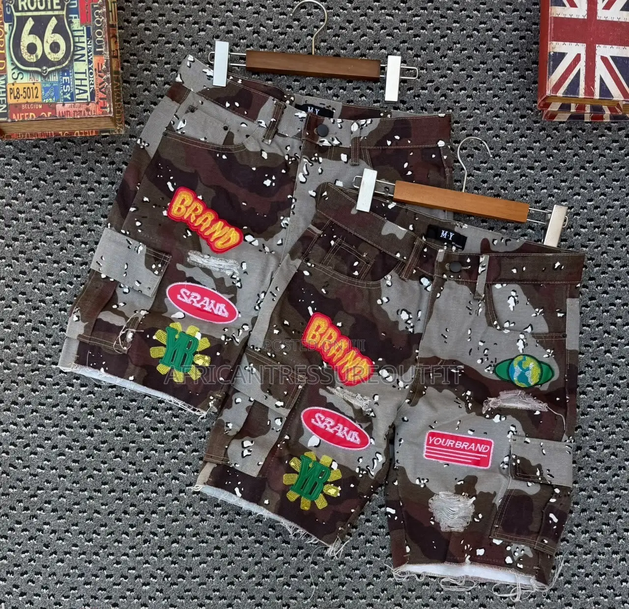 Camouflage Cargo Shorts Jeans Collection Available Size 30–36