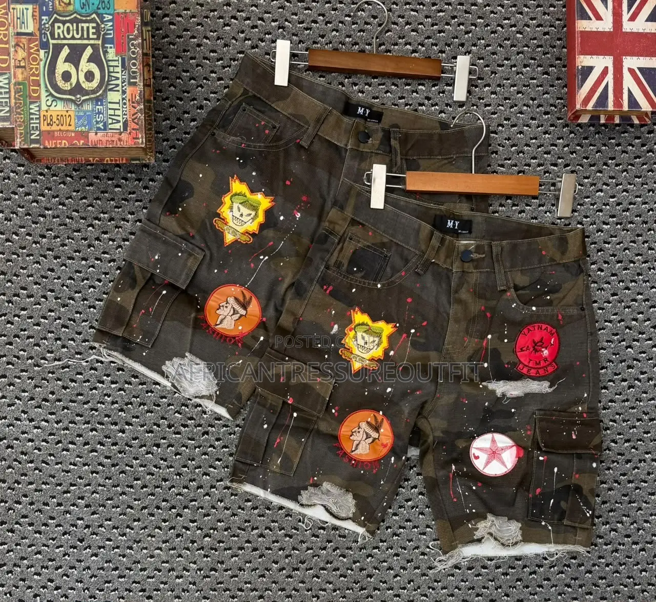 Camouflage Cargo Shorts Jeans Collection Available Size 30–36