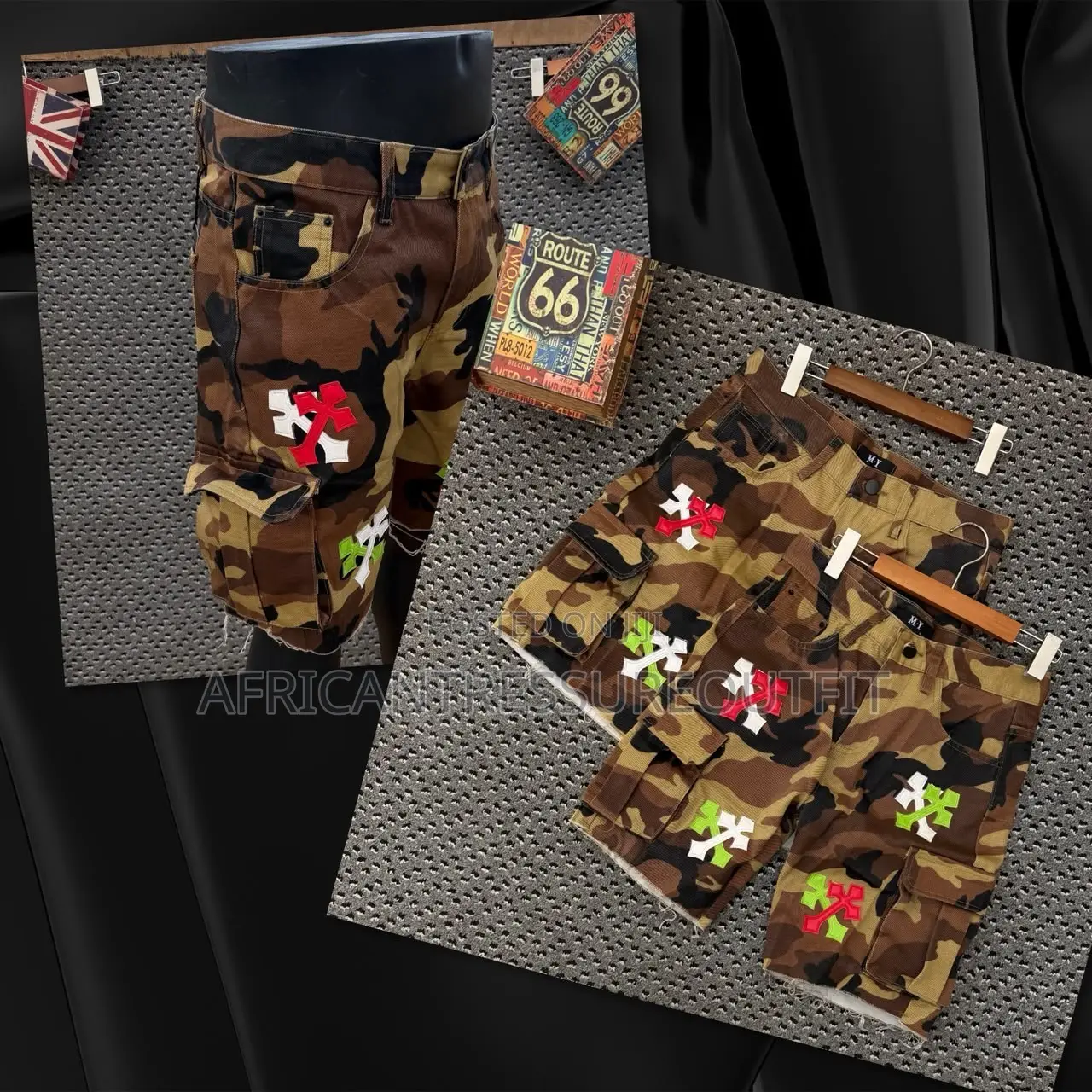 Camouflage Cargo Shorts Jeans Collection Available Size 30–36