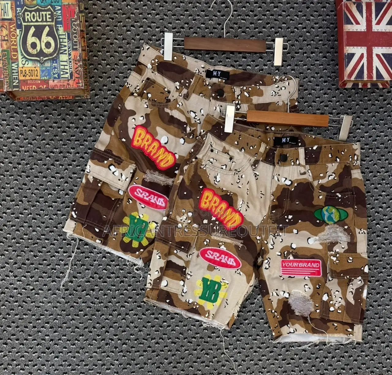 Camouflage Cargo Shorts Jeans Collection Available Size 30–36