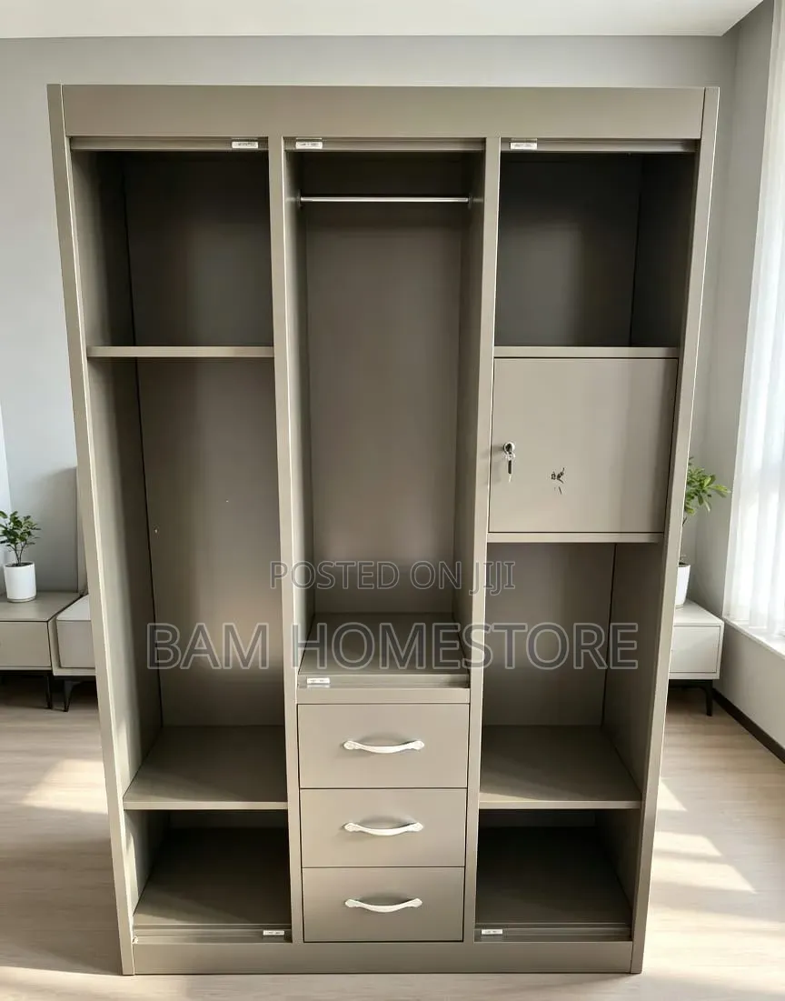 Heavy-Duty Wardrobe / Metal Bedroom Closet /Kabati La Chuma