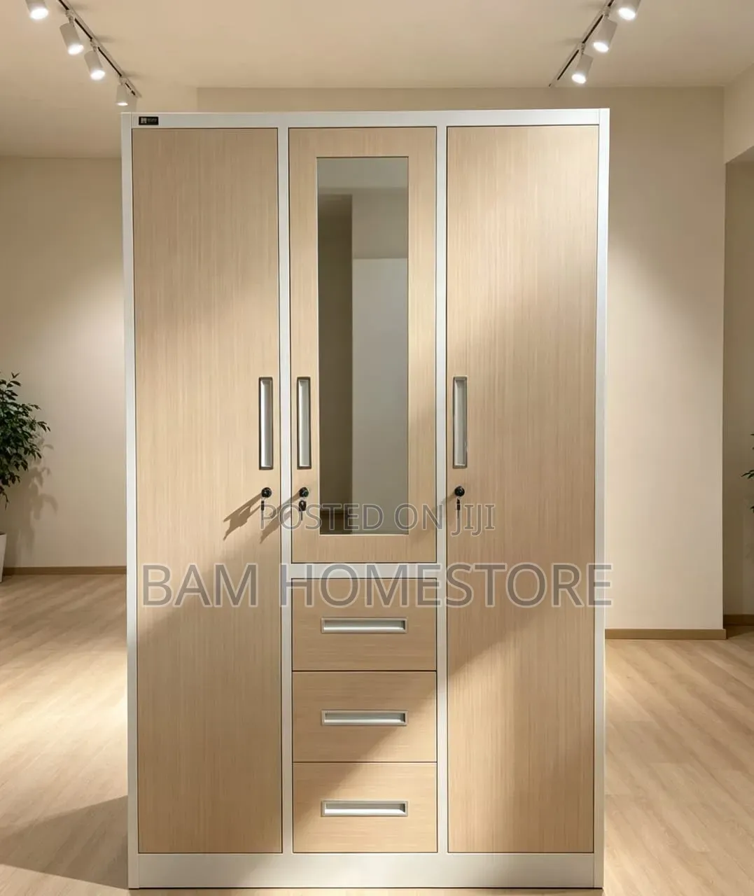 Heavy-Duty Wardrobe / Metal Bedroom Closet /Kabati La Chuma
