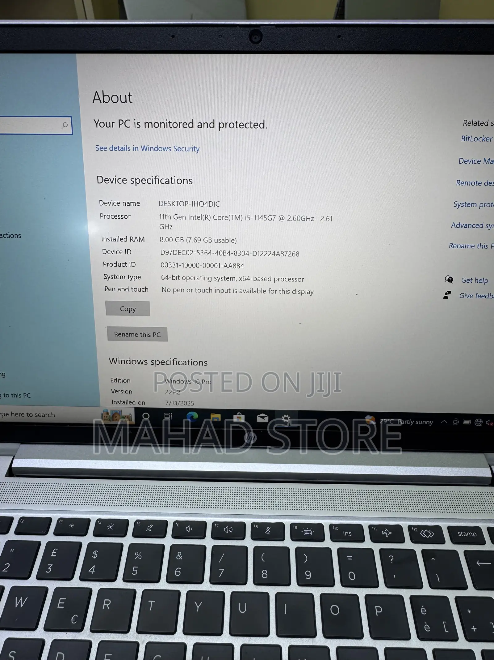 Laptop HP ProBook 640 G8 8GB Intel Core i5 SSD 256GB