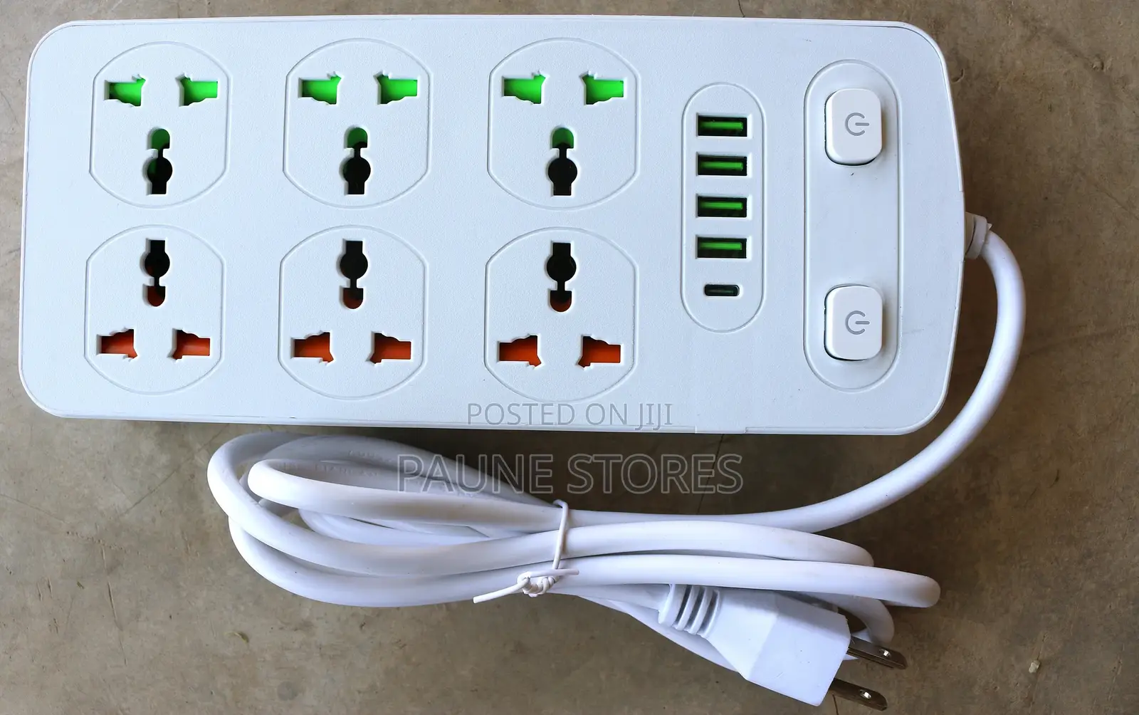 Universal Power Strip With USB and Type C Port, Surge Protector