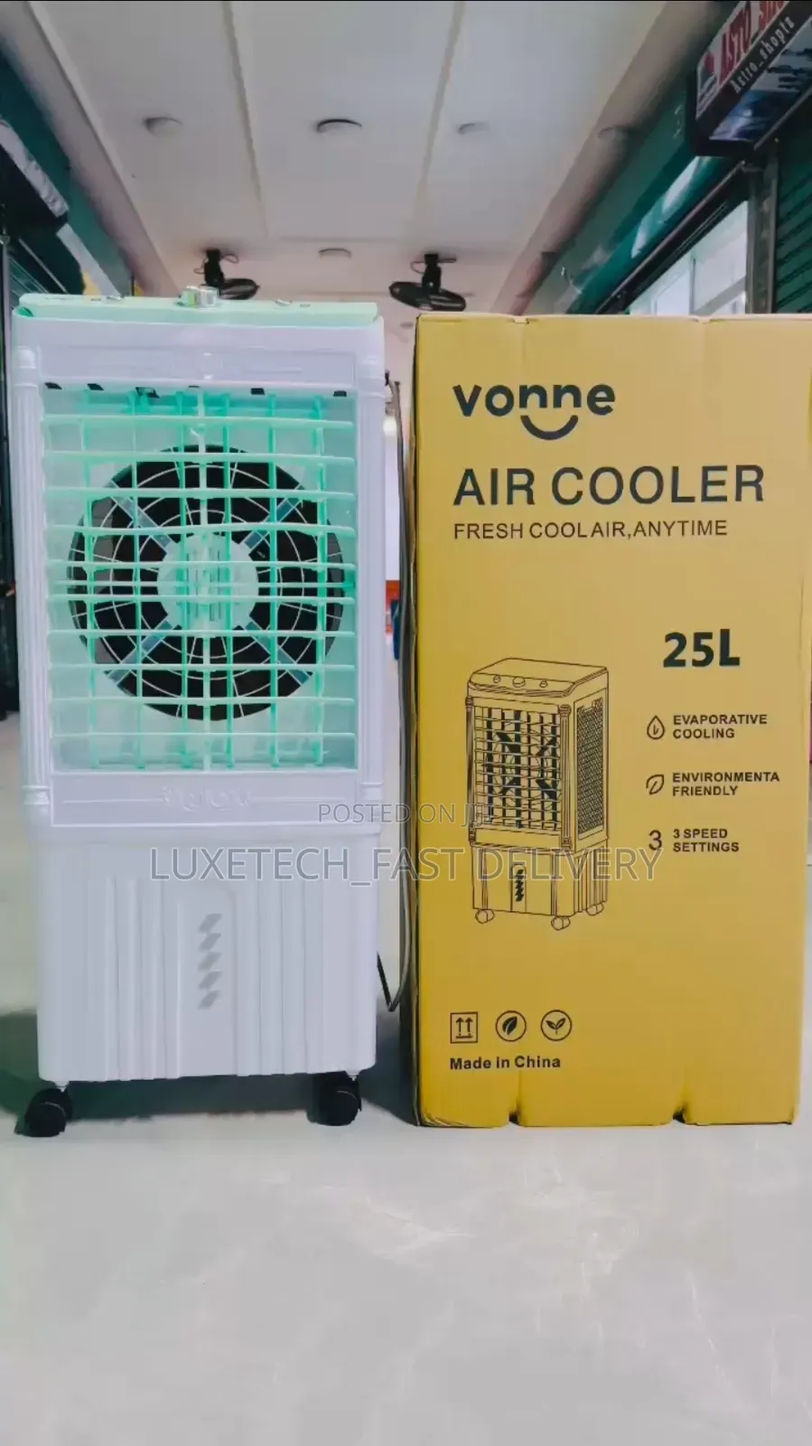Vonne 25L Portable Evaporative Air Cooler – Energy Saving With Wheels